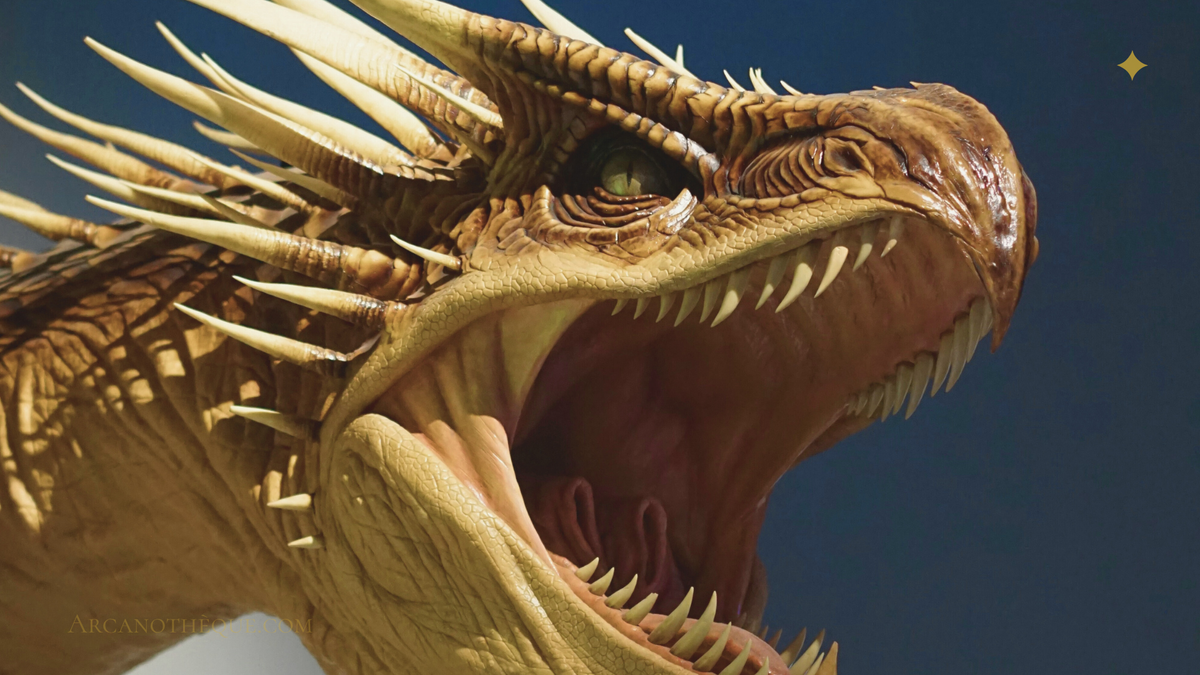 photo d'un tête de dragon doré